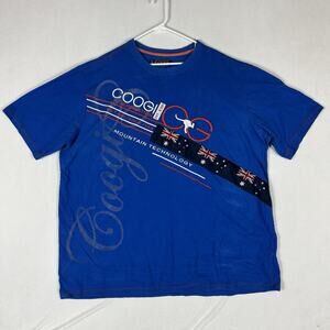 Coogi Australia T-Shirt Mens 4X Blue White Kangaroo Graphic Embroidered Logo Tee